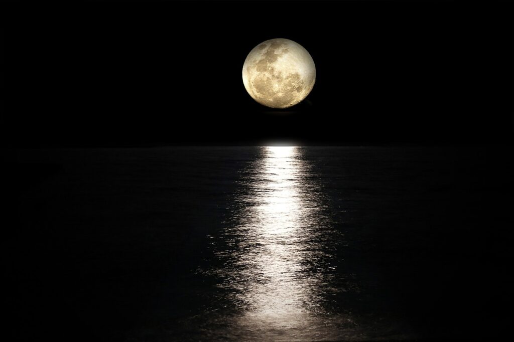 moon, full moon, sea, sky, night sky, lunar, moonlight, night, scenery, black sky, dark sky, luna, light reflection, reflection, nature, moon, moon, moon, moon, moon, sky, night sky, night